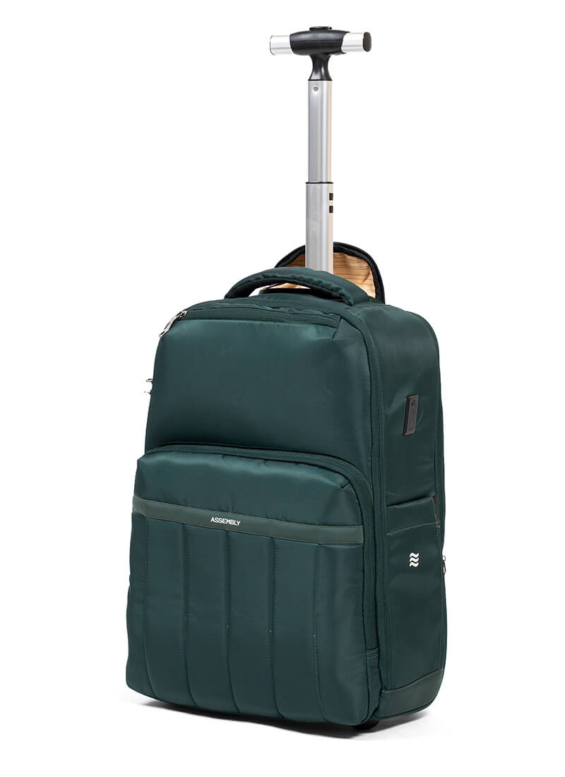 Rover Trolley Backpack | Green | Convertible Laptop Bag for Professionals