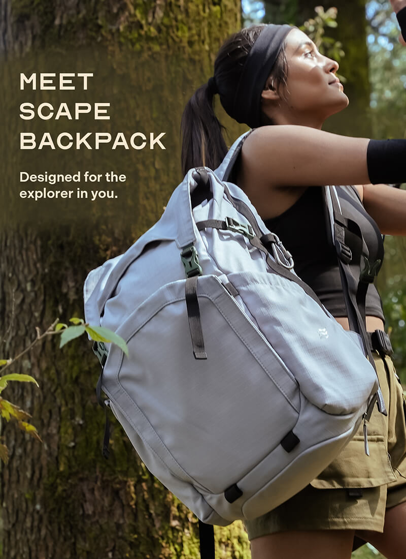 Scape Backpack | Grey | For Mountain Trails Or Everyday Commutes