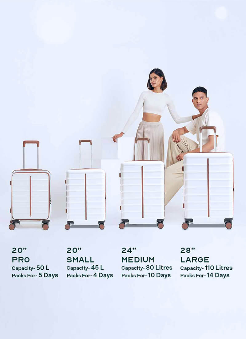 Buy OdysseyPro Combo Set of 3 | Sand | CabinPro+Medium+Large Hard Luggage – Set of 3, Cabin + Check In Hard Luggage Online in