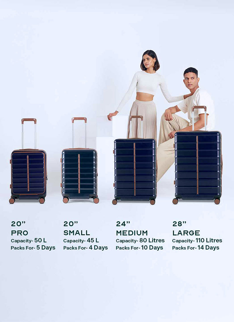 Buy OdysseyPro Combo Set of 3 | Ocean | CabinPro+Medium+Large Hard Luggage – Set of 3, Cabin + Check In Hard Luggage Online i
