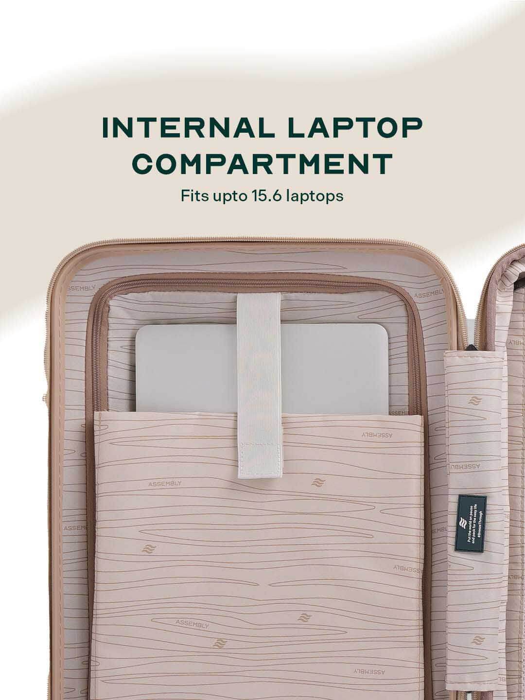 Flowe | Beige | Cabin Hard Luggage