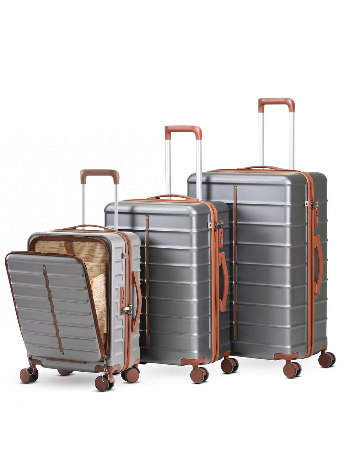 OdysseyPro Combo Set of 3 | Grey | CabinPro+Medium+Large Hard Luggage