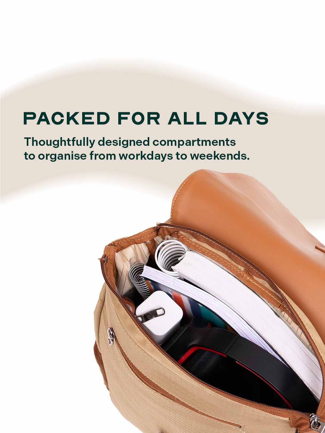Buy Arto Laptop Backpack | Beige | Work, Commute & Business Travel Bag – Backpacks Online in India | Assembly