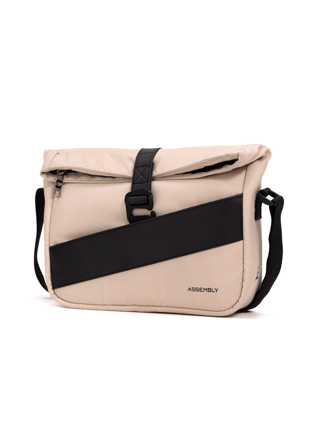 Oblique Crossbody Sling Bag | Beige | Compact Everyday Carry
