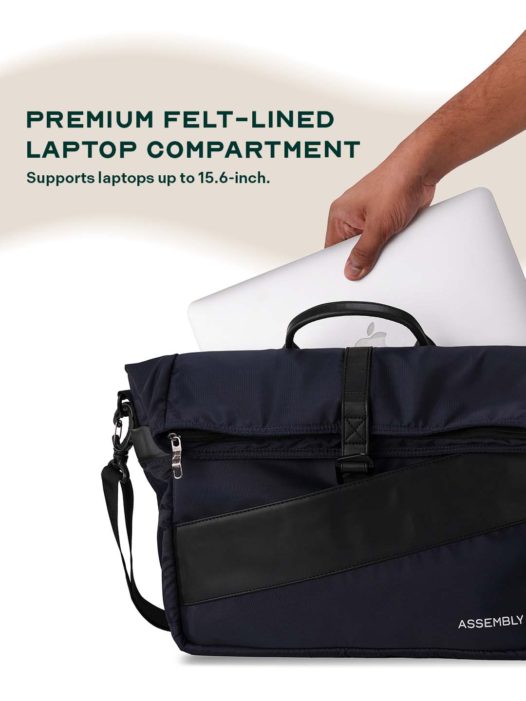 Oblique Messenger Bag | Navy Blue | Everyday 15.6" Laptop Bag