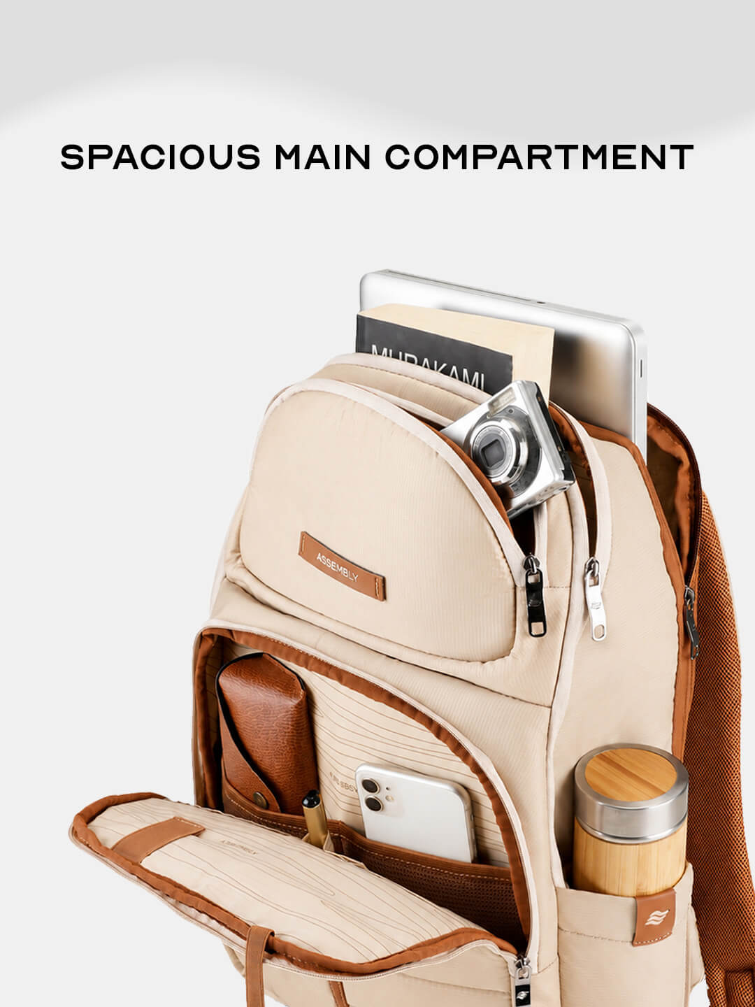 Odyssey Backpack | Beige | Everyday Laptop Backpack