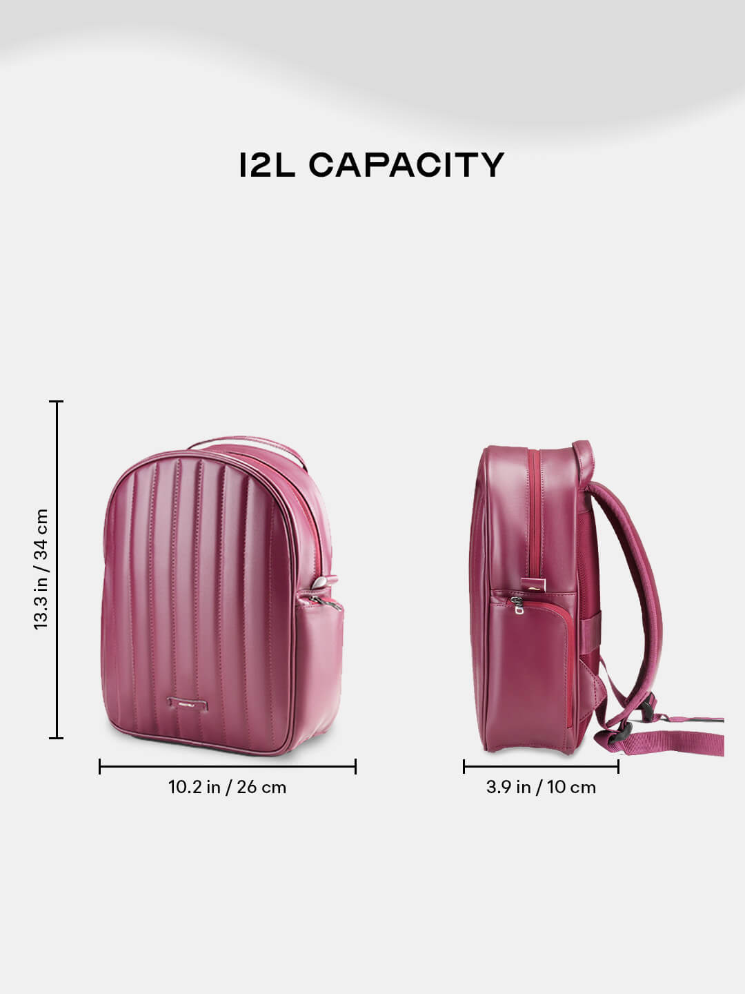 Conchita Quilted Backpack for Women & Girls Maroon