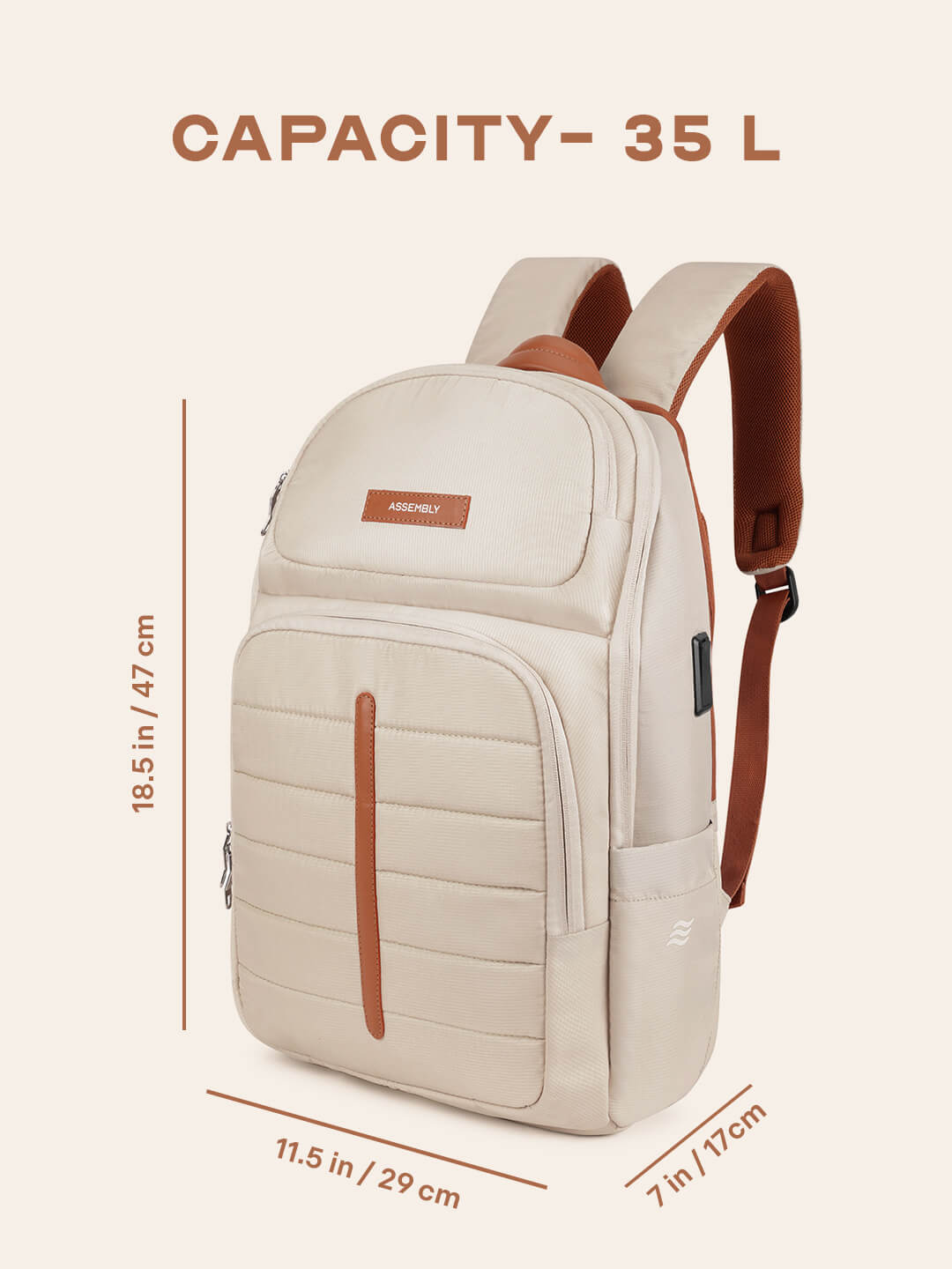 Assembly Unisex Gifting Travel Combo | Beige | Laptop Bag & Crossbody Bag