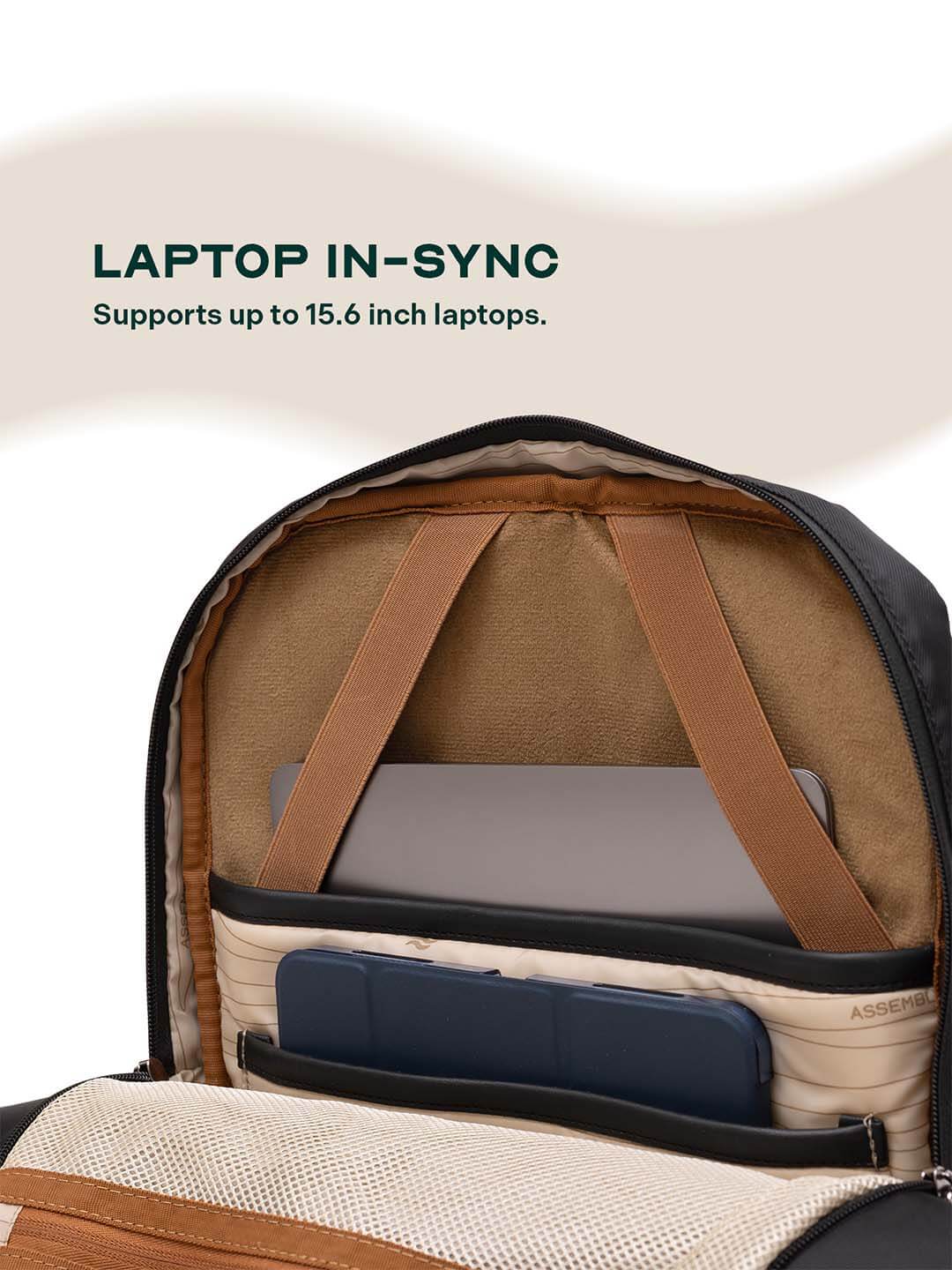 Pixel Laptop Backpack | Black | Everyday Travel Bag for Work & College