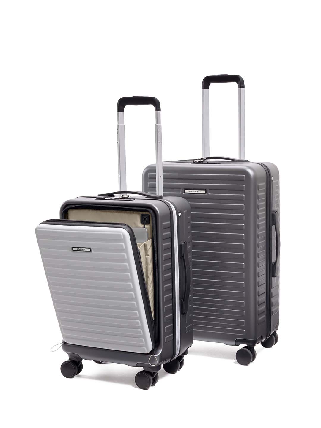 StarkPro Combo | Grey/White | CabinPro+Medium Hard Luggage