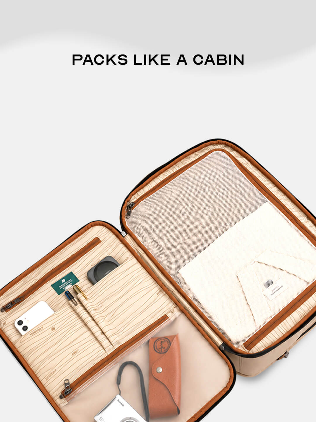 Noir Overnighter Backpack | Beige | Ultimate Travel Backpack for Professionals