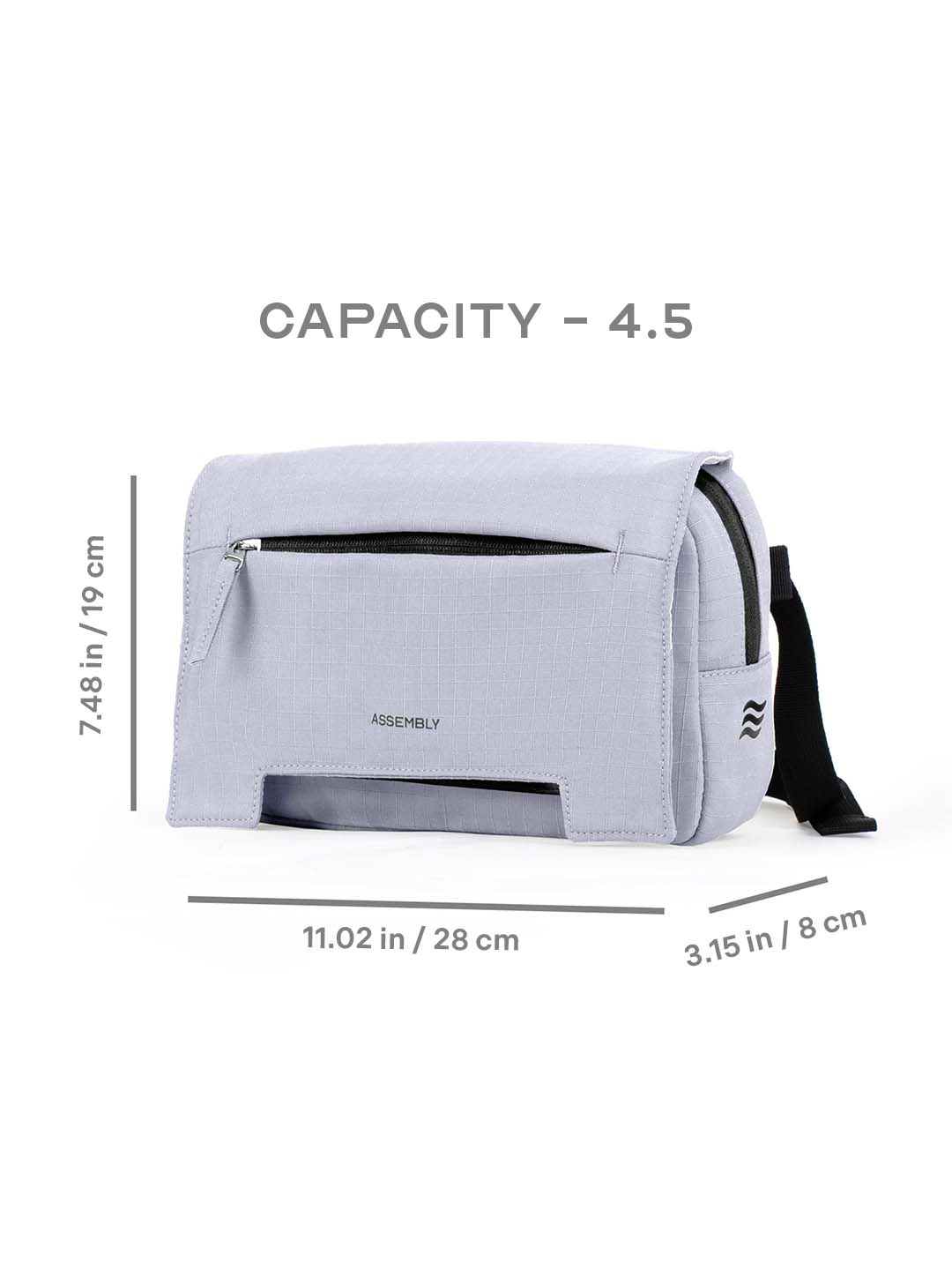 Scape Fanny Pack | Grey | 3 Way Carry Crossbody With Spillproof Upper