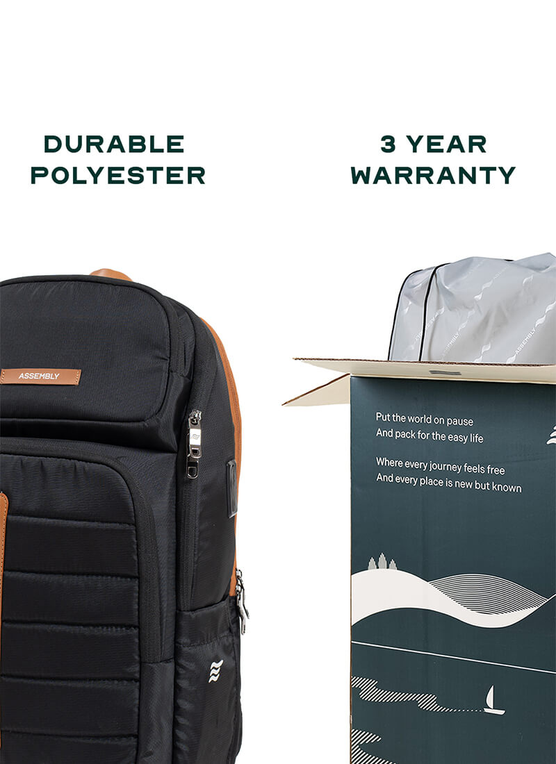 Odyssey Backpack | Black | Everyday Laptop Backpack