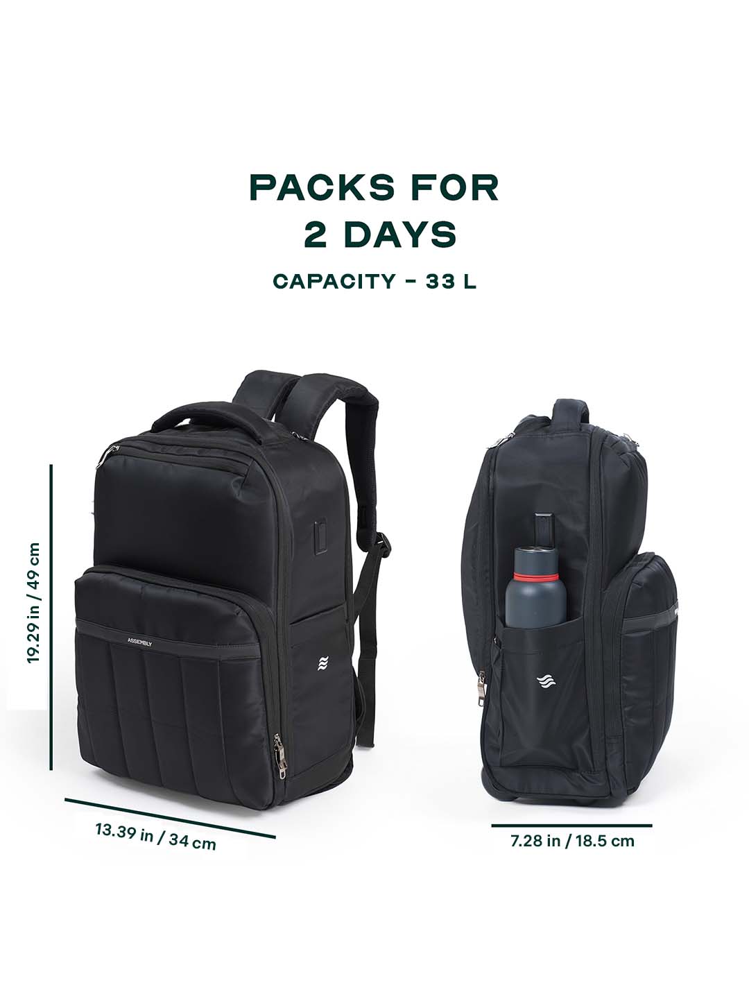 Buy Rover Trolley Backpack | Black | Convertible Laptop Bag for Professionals – Trolley Backpacks Online in India | Assembly