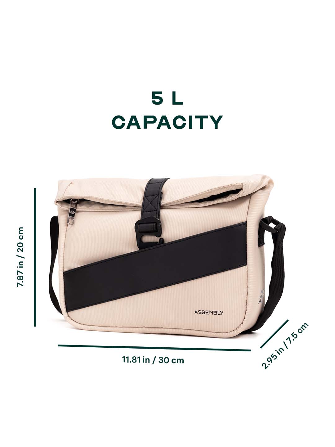 Buy Oblique Crossbody Sling Bag | Beige | Compact Everyday Carry – Messenger/Sling Bags Online in India | Assembly
