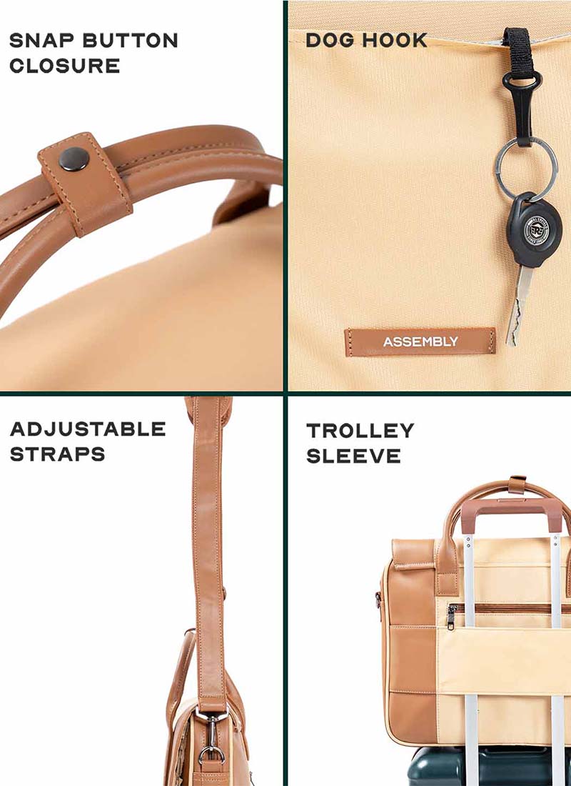 Urbix | Beige | Premium Laptop Messenger Bag
