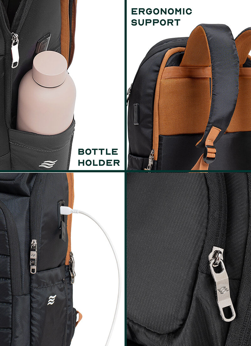 Odyssey Backpack | Black | Everyday Laptop Backpack