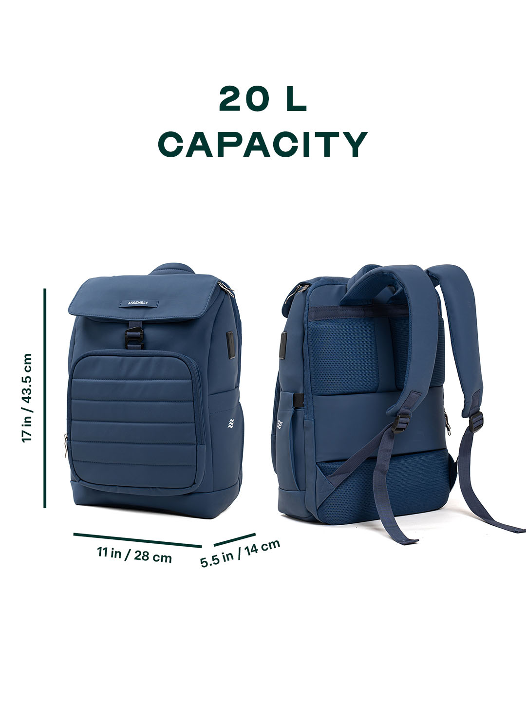 Stark Backpack | Blue | Everyday Laptop Backpack