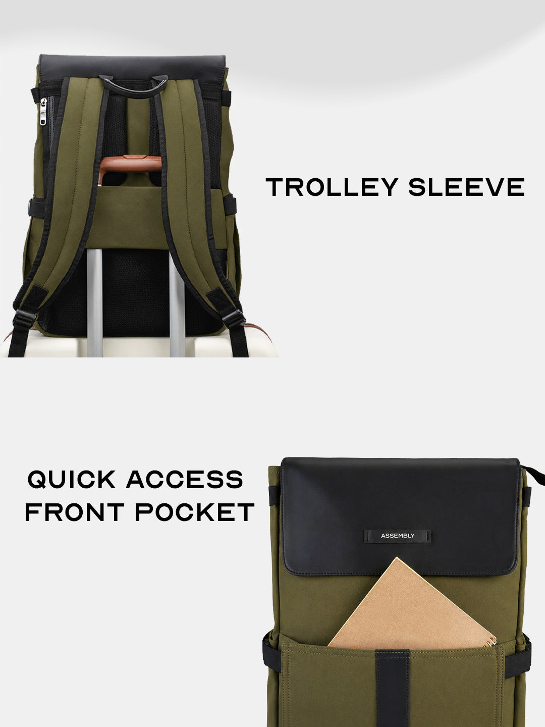 Kairo Laptop Backpack Olive Green