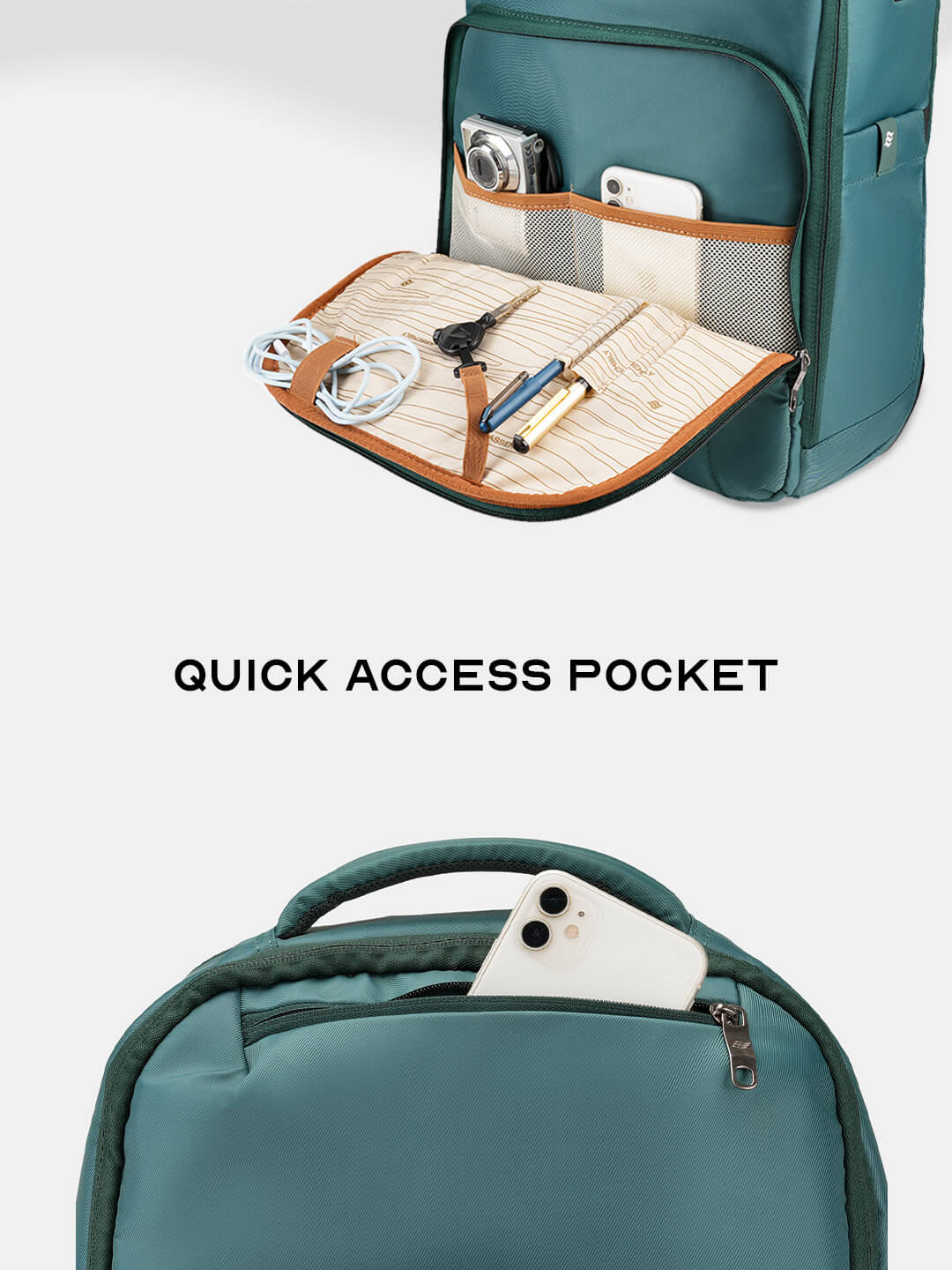 Rover Trolley Backpack | Green | Convertible Laptop Bag for Professionals