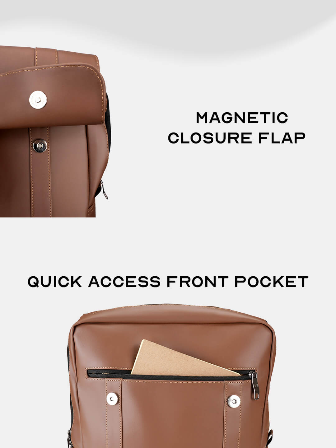 Vintage Travel Backpack Brown