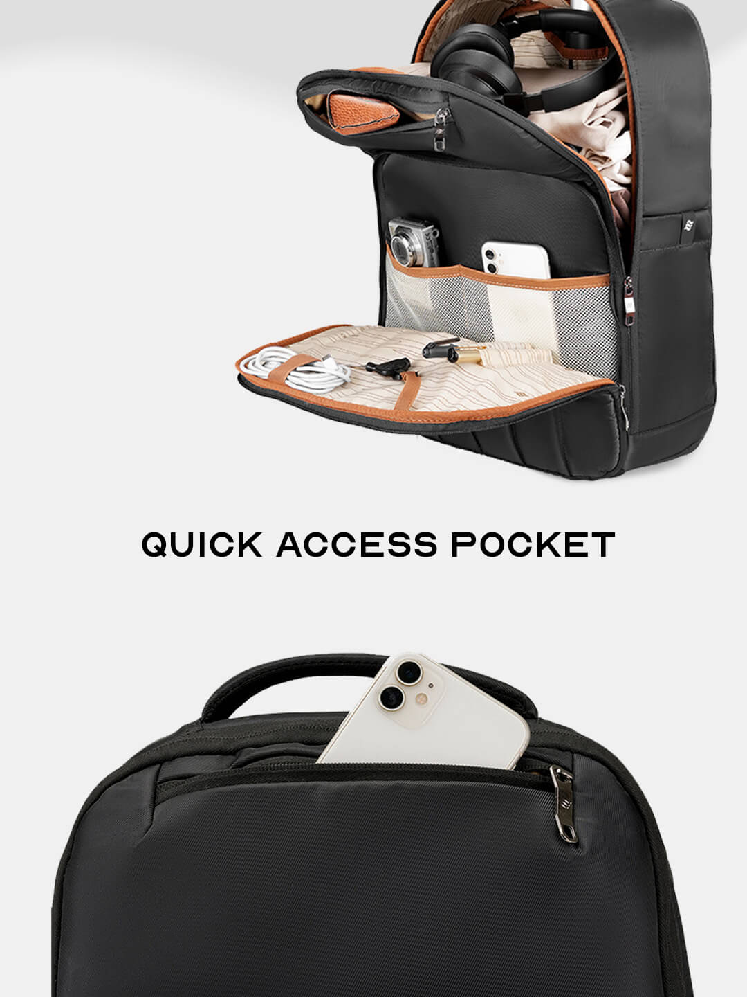 Rover Trolley Backpack | Black | Convertible Laptop Bag for Professionals