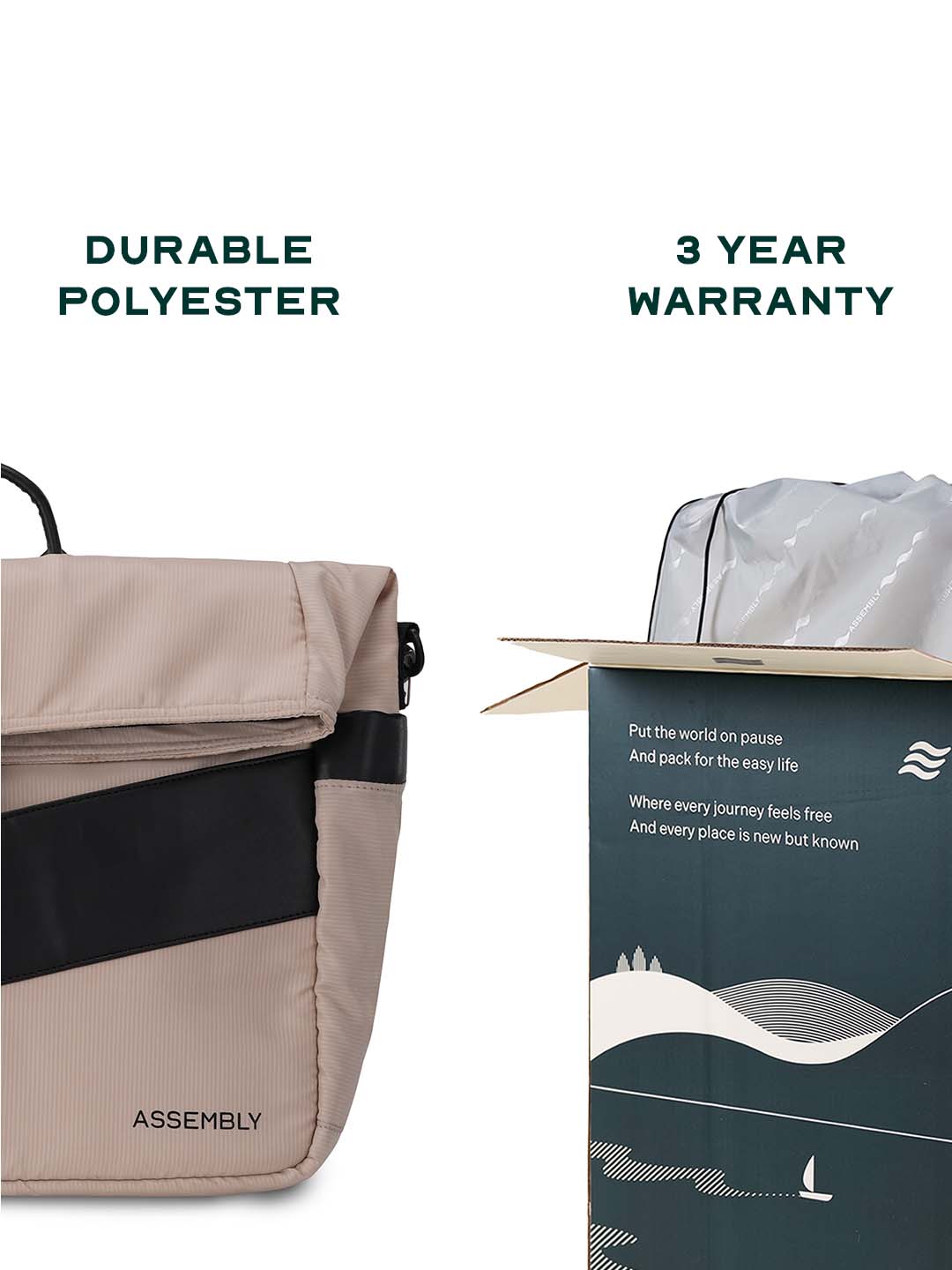 Oblique Messenger Bag | Beige | Everyday 15.6" Laptop Bag