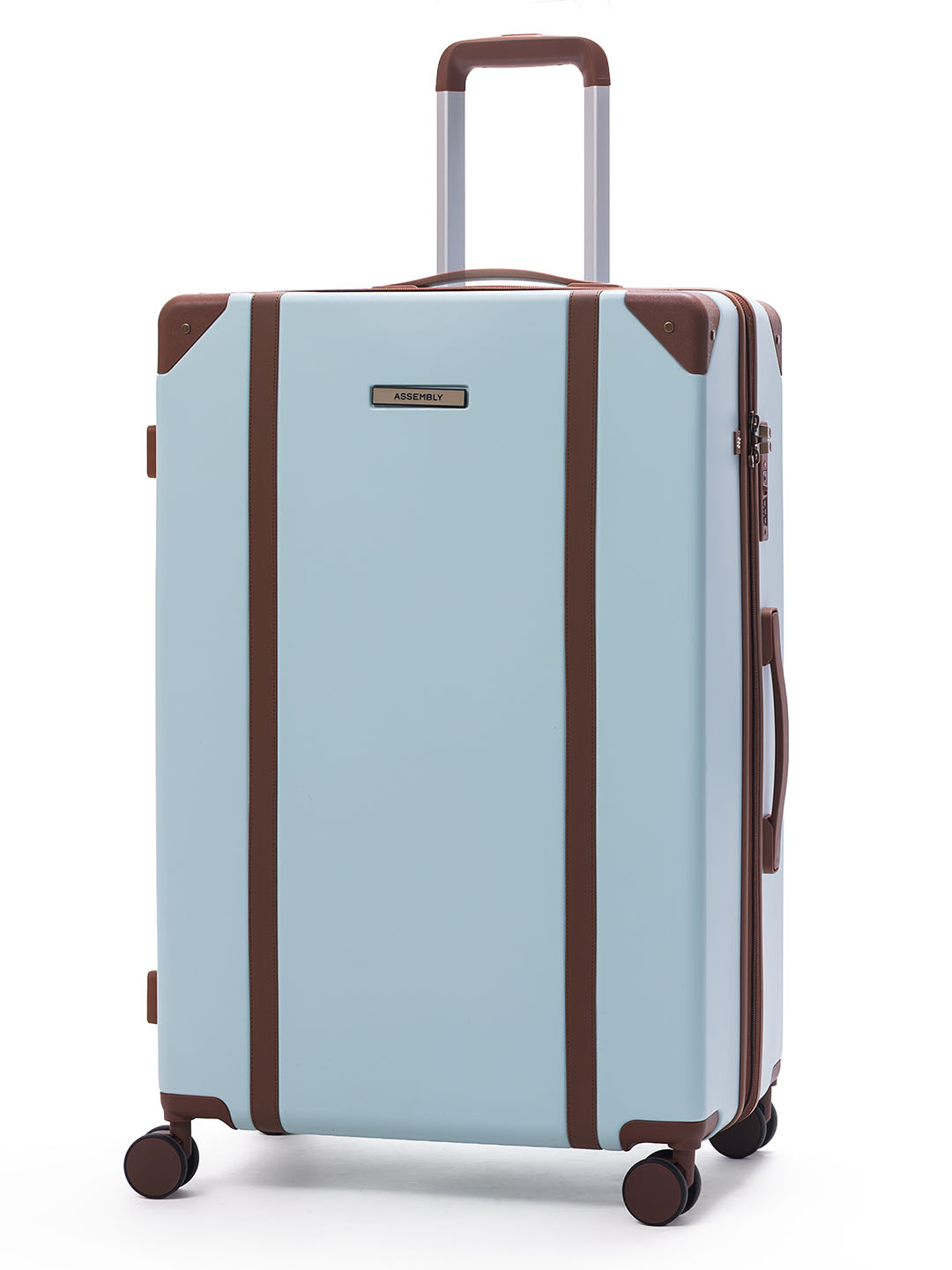 Vintage Cadet Blue Large Hard Luggage - Main Image