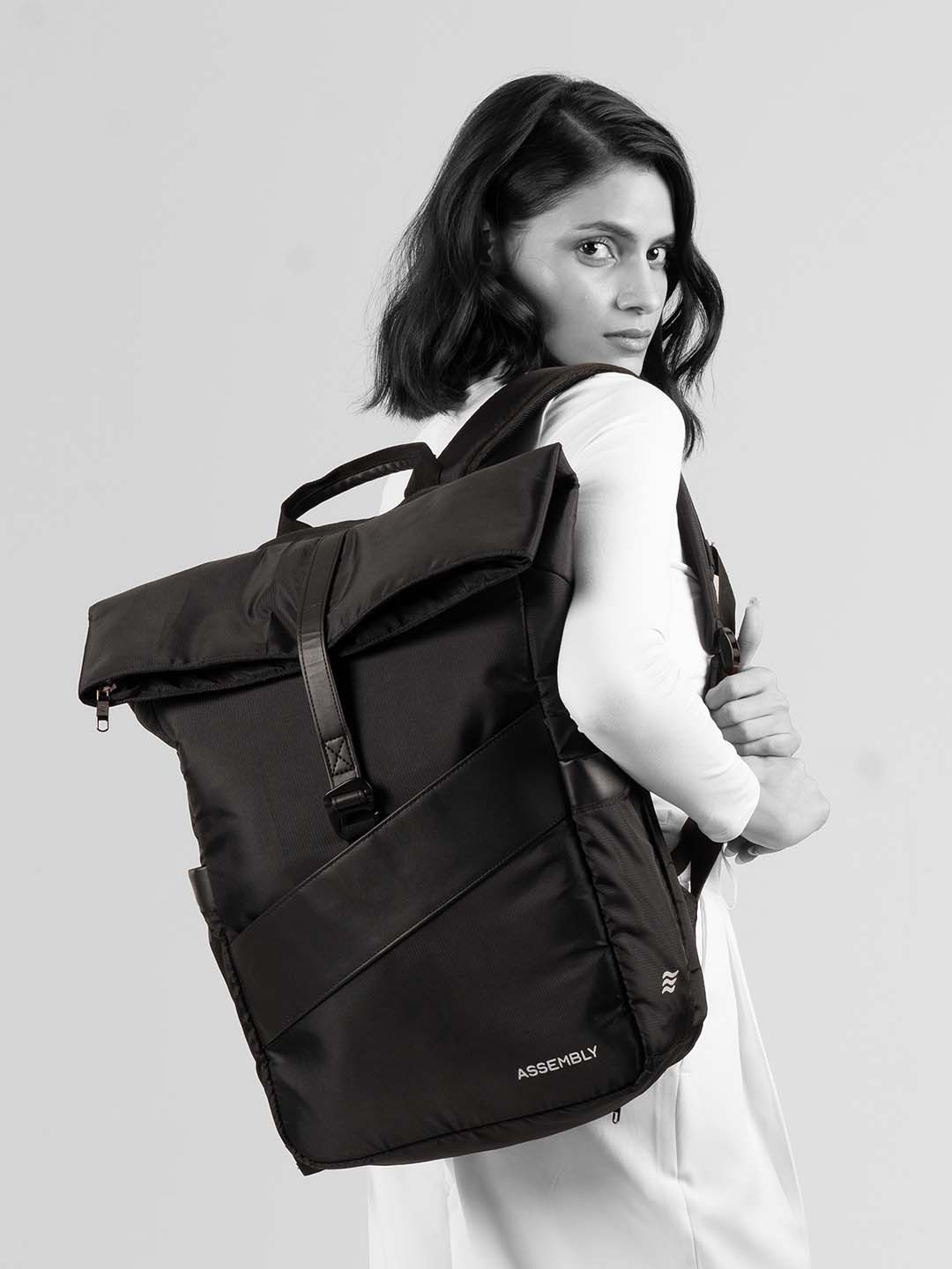 Oblique Laptop Backpack | Black | 15.6" Travel & Work Pack