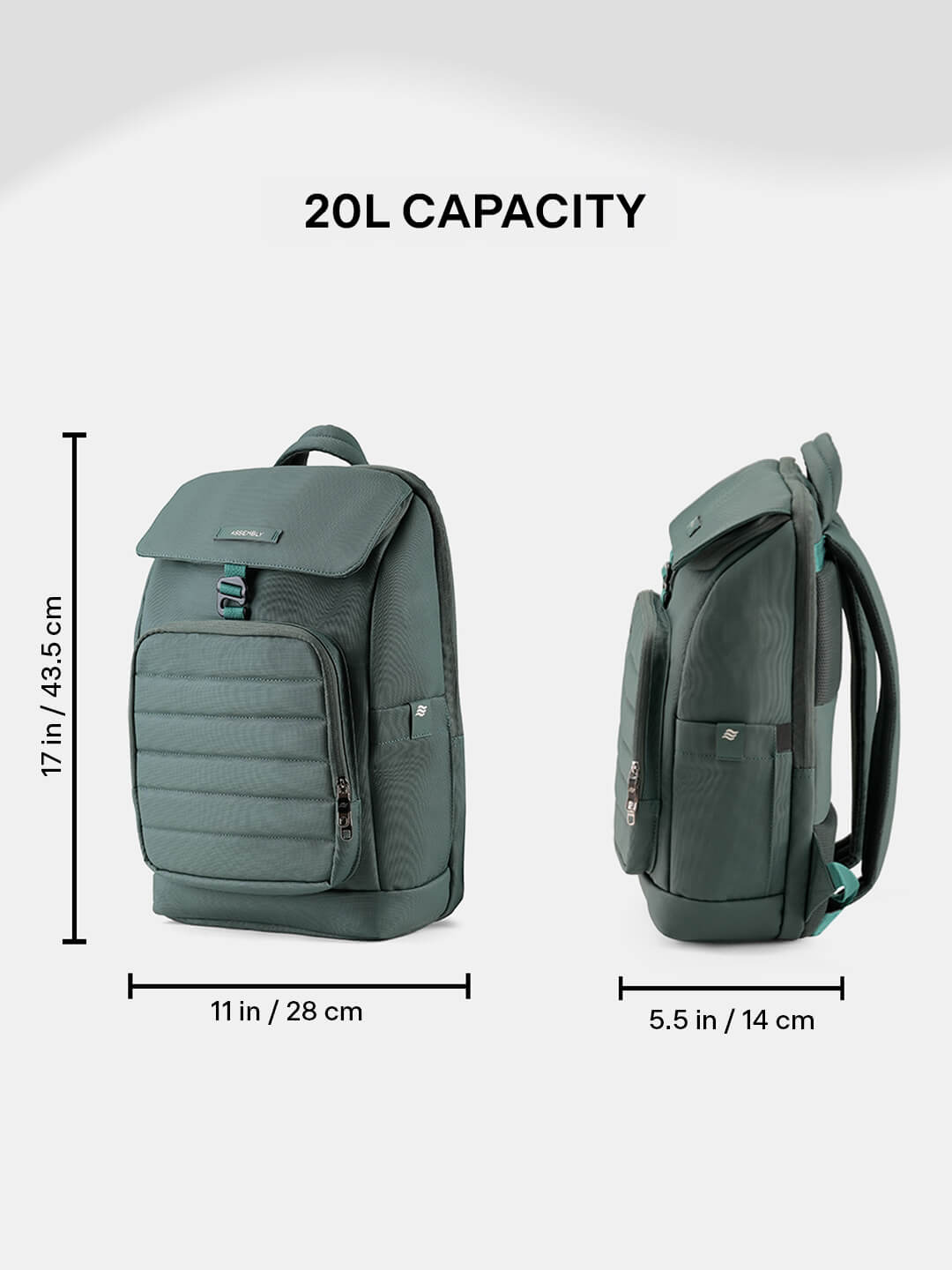 Stark Backpack | Green | Everyday Laptop Backpack