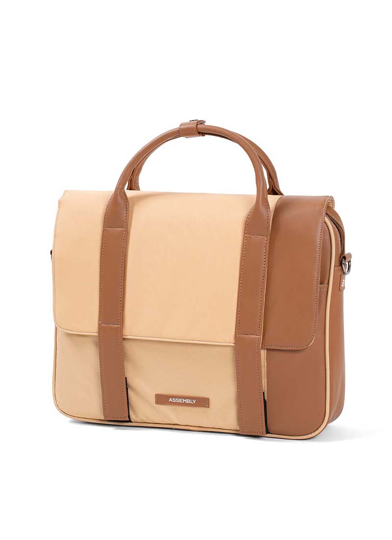 Urbix | Beige | Premium Laptop Messenger Bag