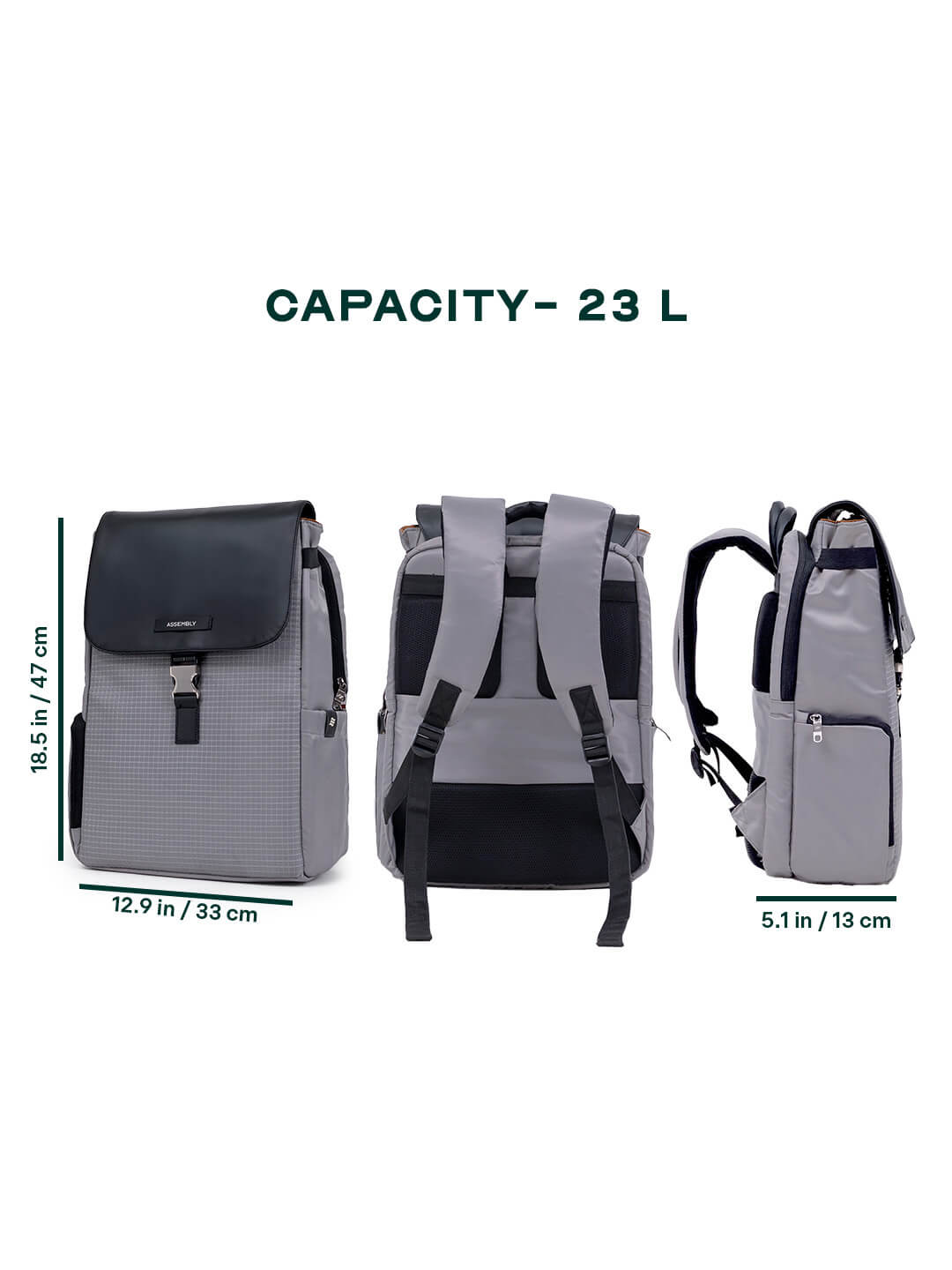 Arto Laptop Backpack | Grey | Work, Commute & Business Travel Bag