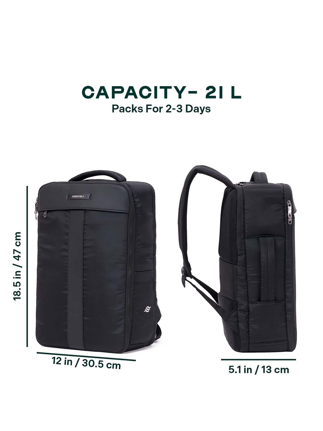 Buy Noir Overnighter Backpack | Black | Ultimate Travel Backpack for Professionals – Backpacks Online in India | Assembly