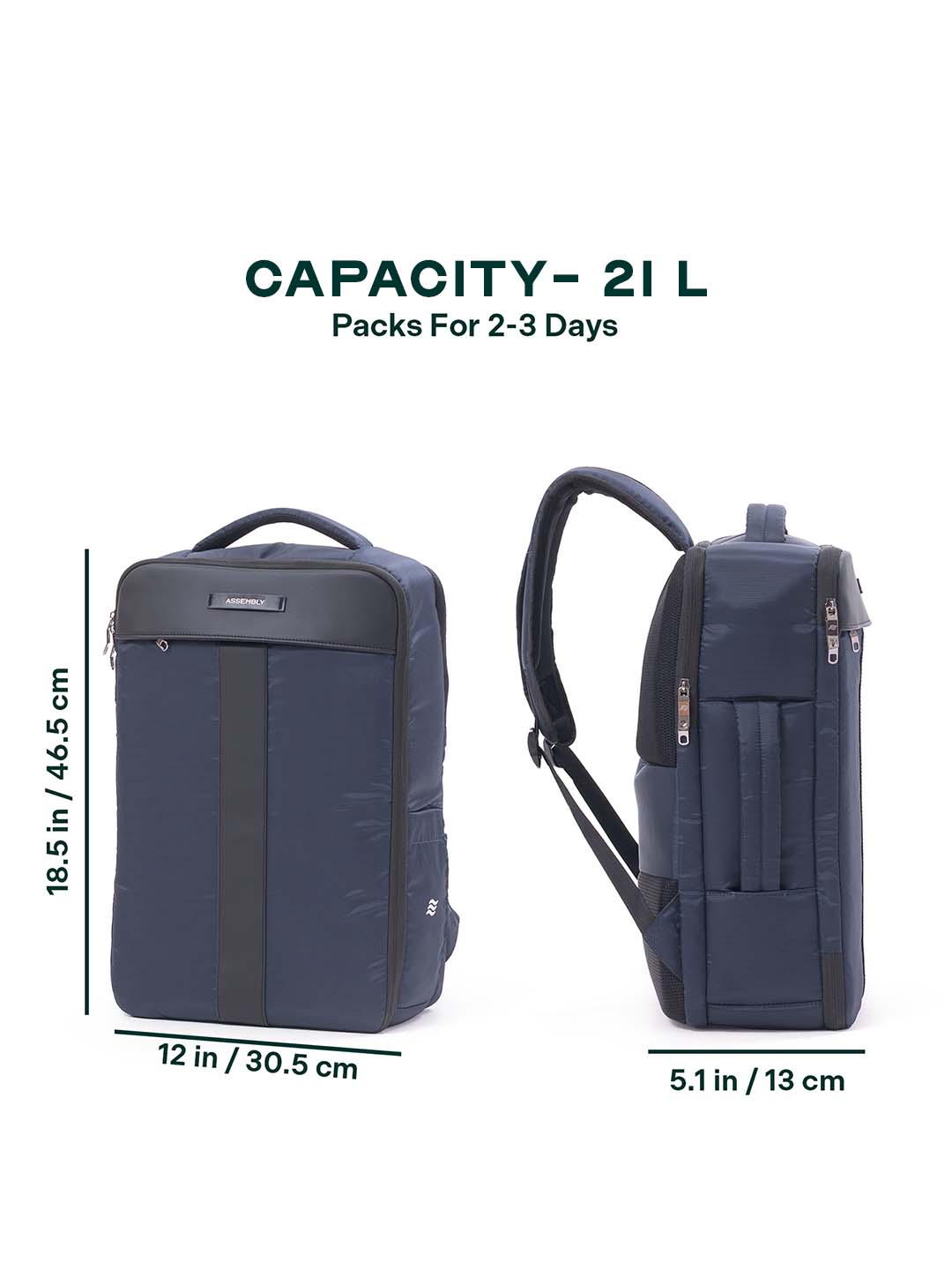 Buy Noir Overnighter Backpack | Navy Blue | Ultimate Travel Backpack for Professionals – Backpacks Online in India | Assembly