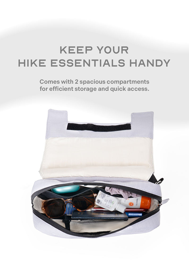 Scape Fanny Pack | Grey | 3 Way Carry Crossbody With Spillproof Upper