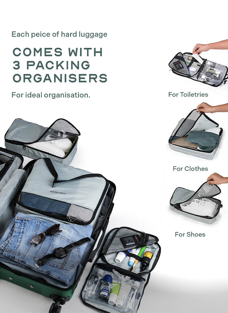 StarkPro Combo | Green | CabinPro+Medium Hard Luggage