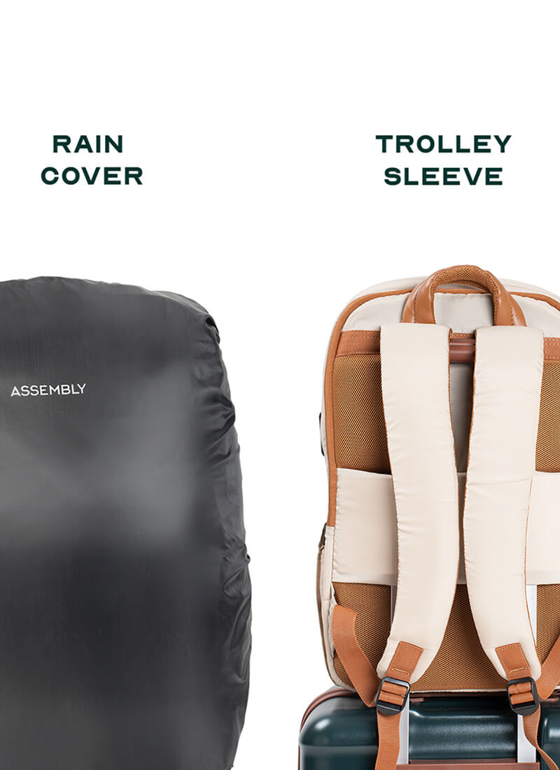 Odyssey Backpack | Beige | Everyday Laptop Backpack