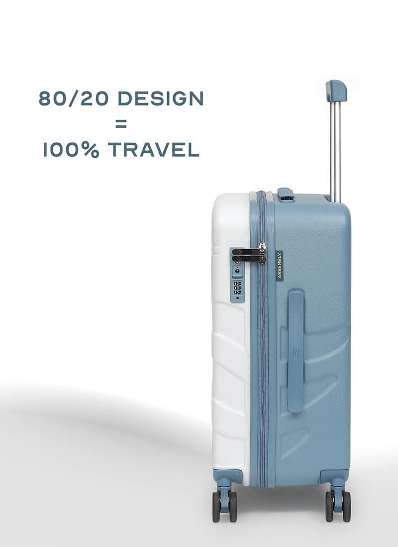 Flowe Combo | Blue | Cabin+Medium Hard Luggage