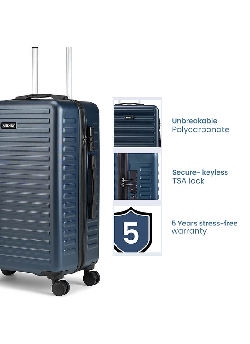 StarkPro Combo | Blue/White | Cabin+Large Hard Luggage