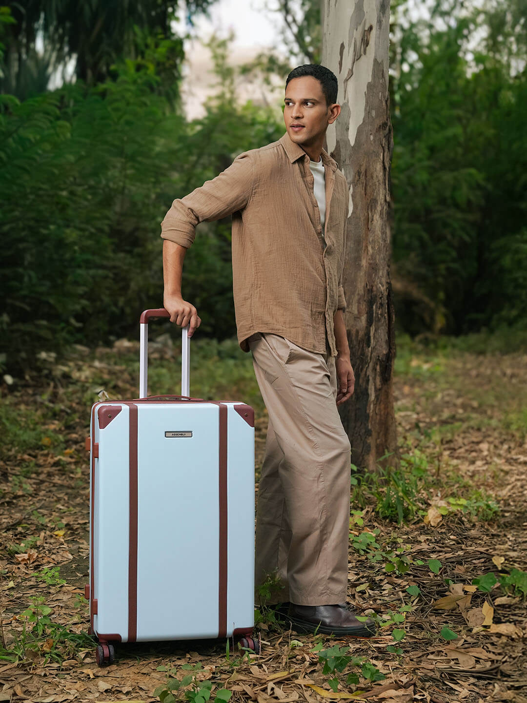 Vintage | Cadet Blue | Large Hard Luggage