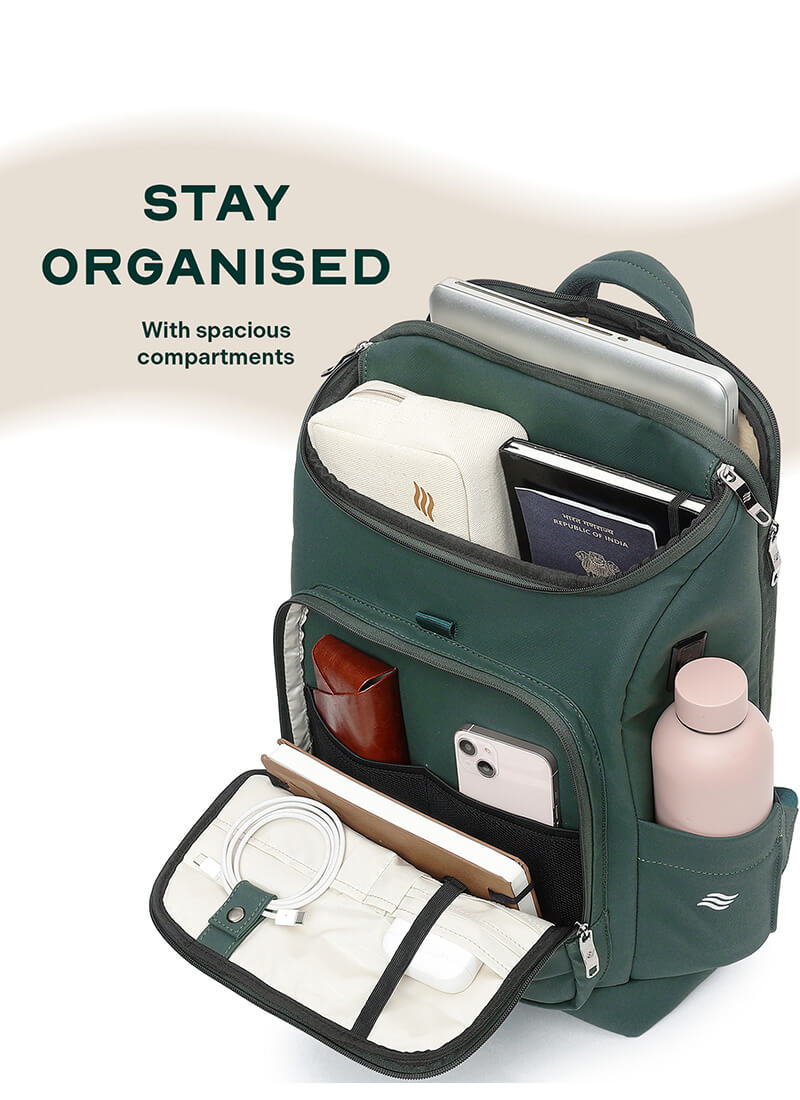 Stark Backpack | Green | Everyday Laptop Backpack