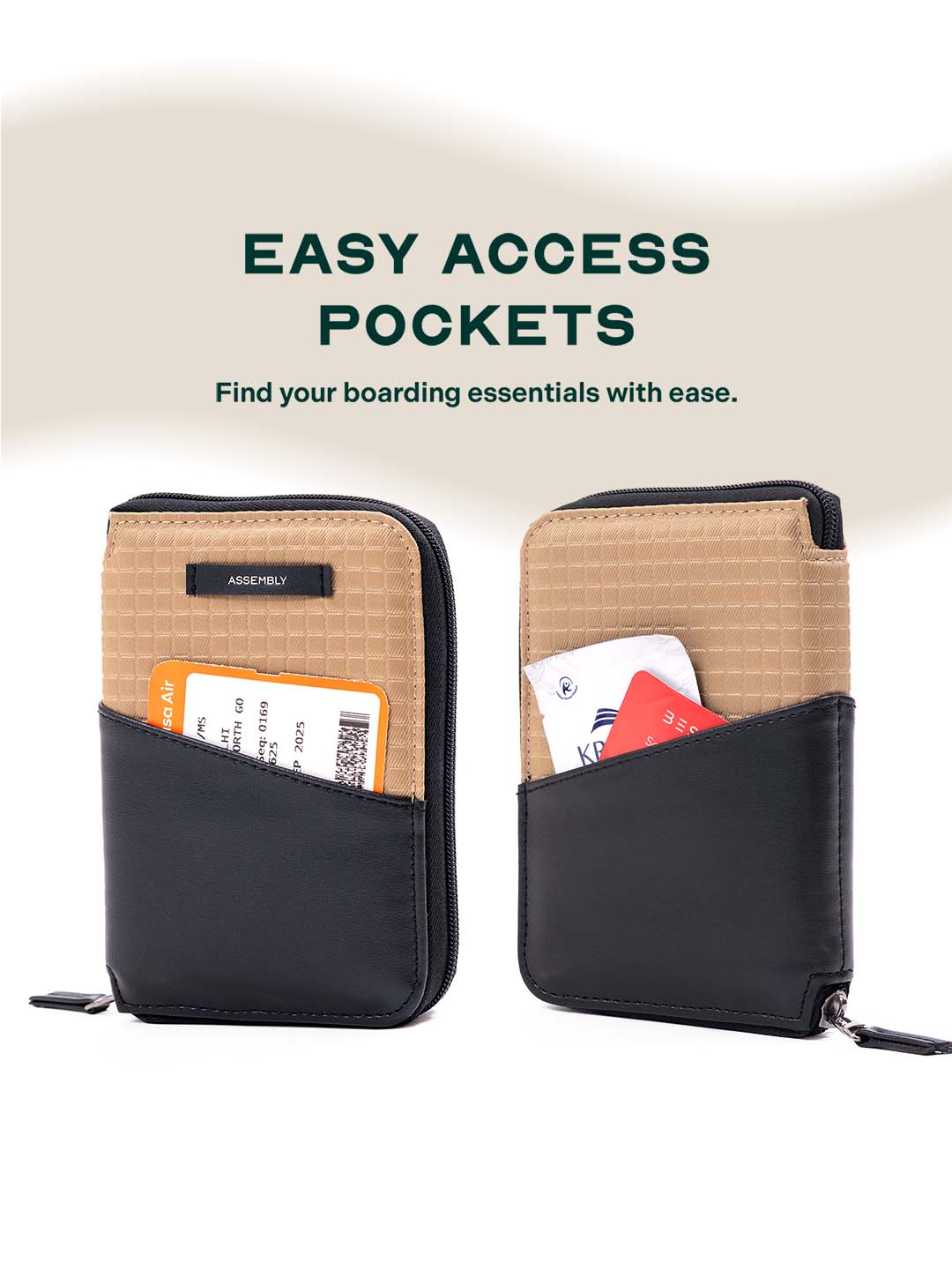 Valor Travel Passport Organizer | Beige | Sleek & Secure Design