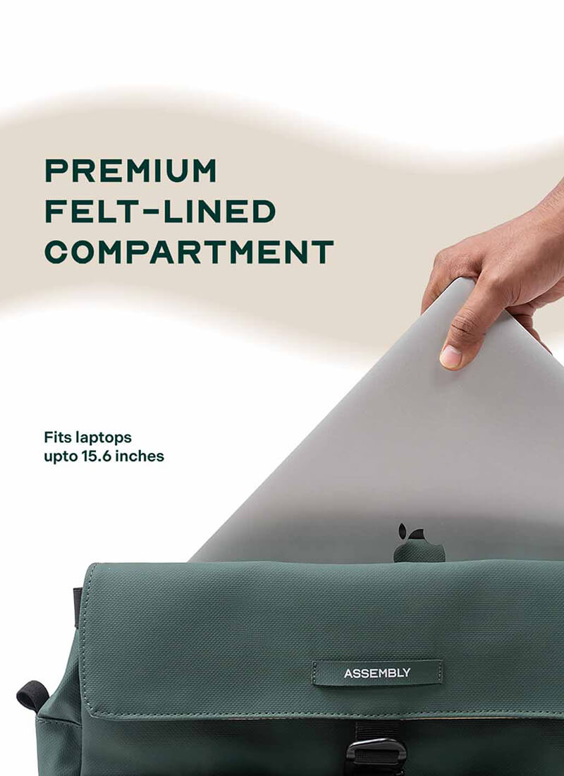 Stark Messenger | Green | Everyday Office Laptop Bag