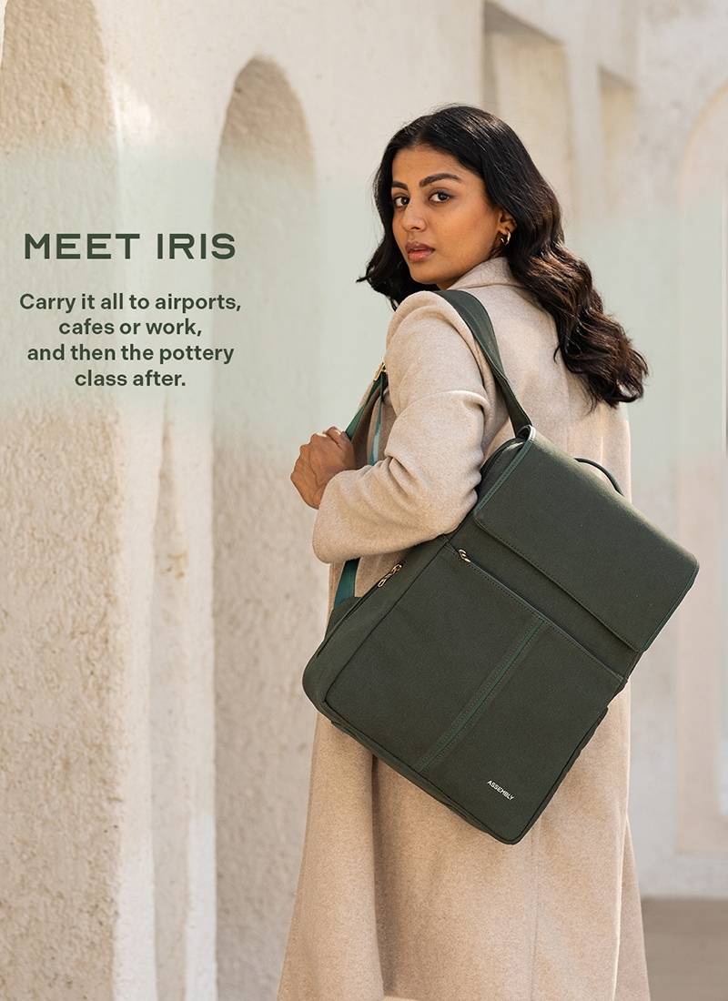 Iris Backpack | Green | Laptop Backpack