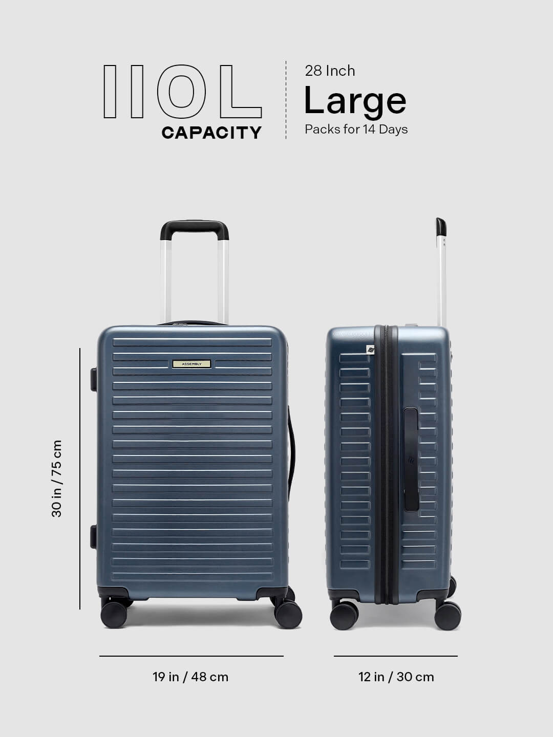 Stark | Blue | Large Hard Luggage