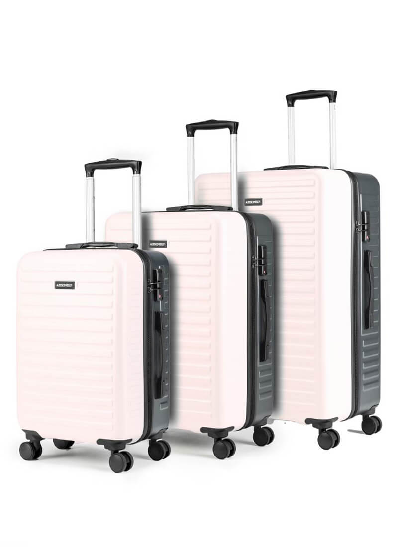 Two Tone Combo | Ivory/Grey | Set of 3 Luggage