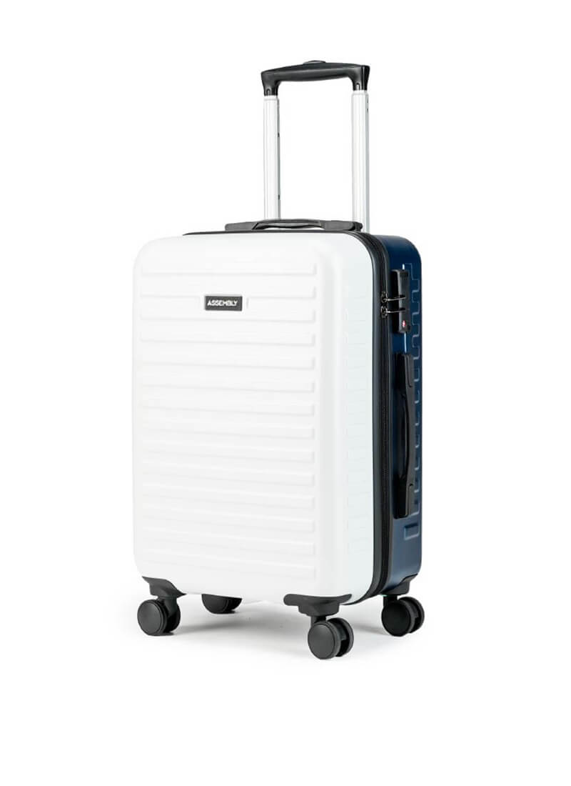 Two Tone | White/Blue | Cabin Hard Luggage