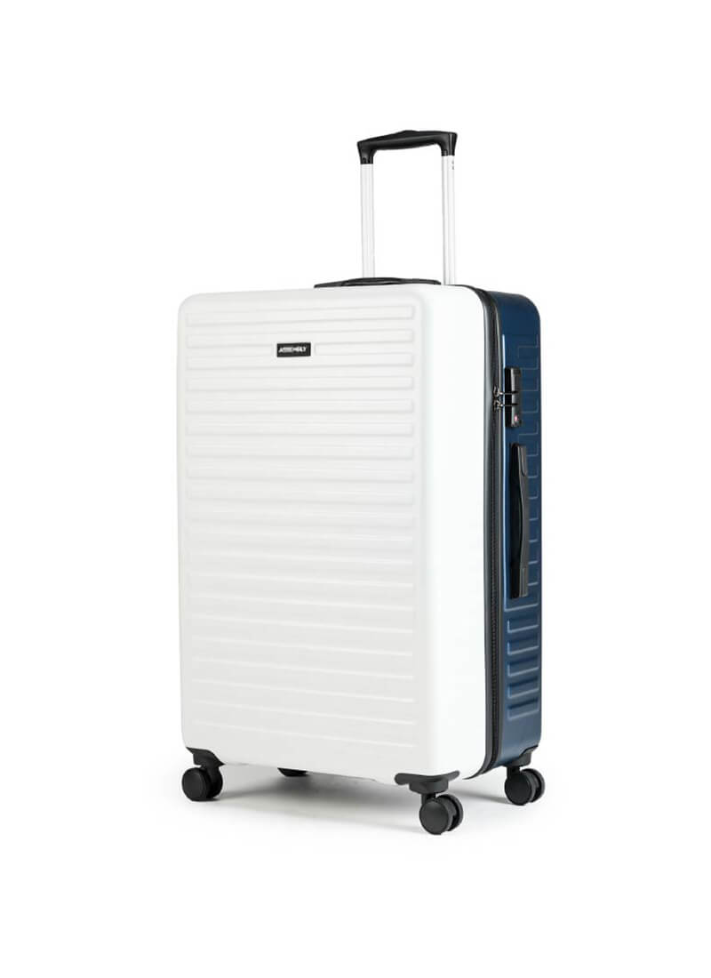 Two Tone | White/Blue | Large Hard Luggage