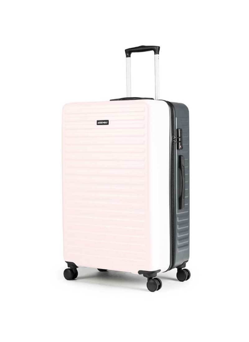 Two Tone IvoryGrey Large Hard Luggage