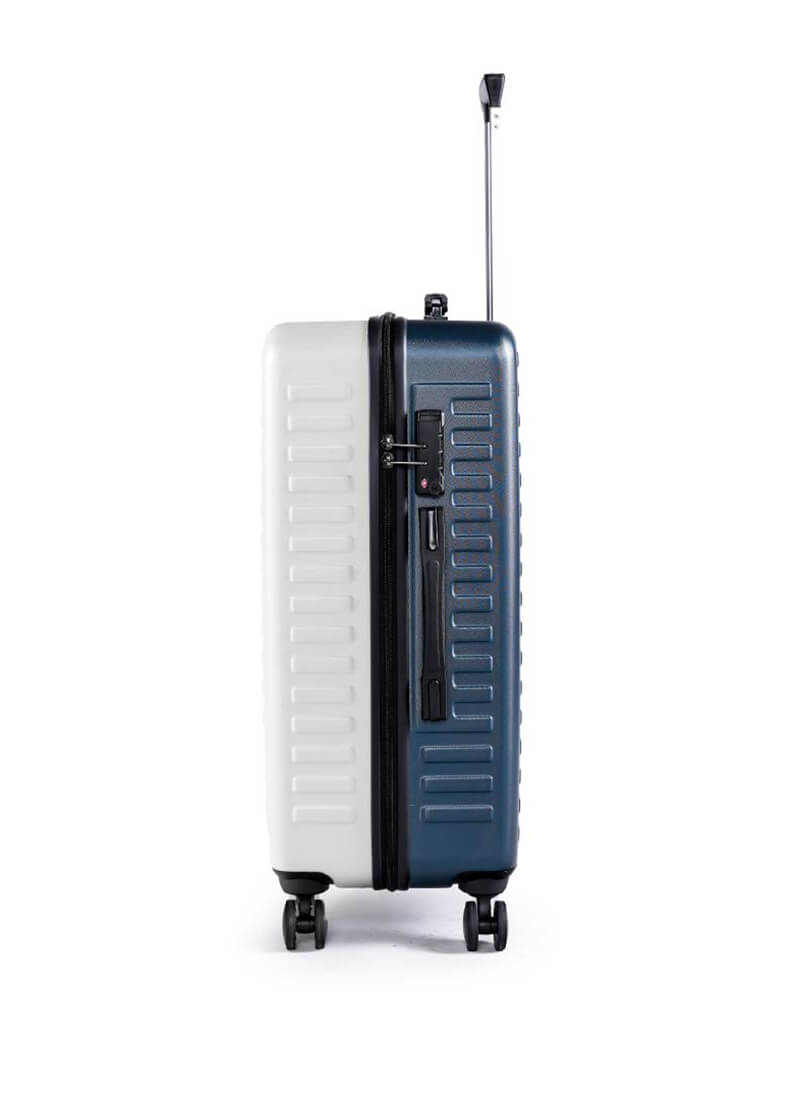 Two Tone | White-Blue | Medium Hard Luggage